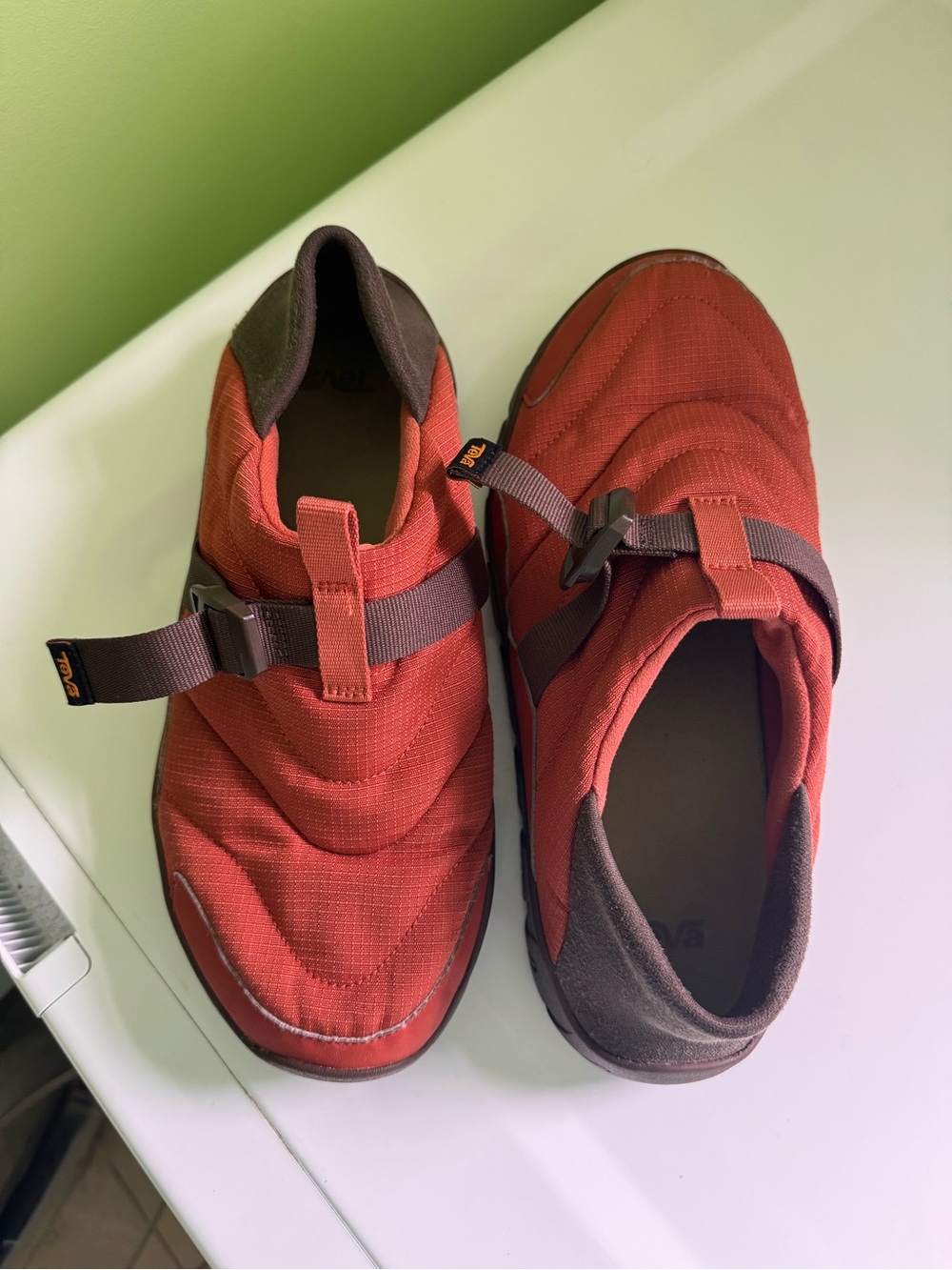 Teva Men's Slip-On Outdoor Shoes in Rust Red and Brown